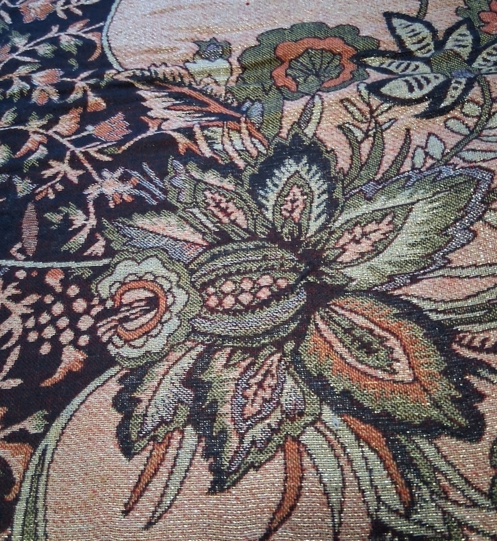 Beautiful Silk Blanket Scarf With Fringe 27"×76" - Picture 6 of 16